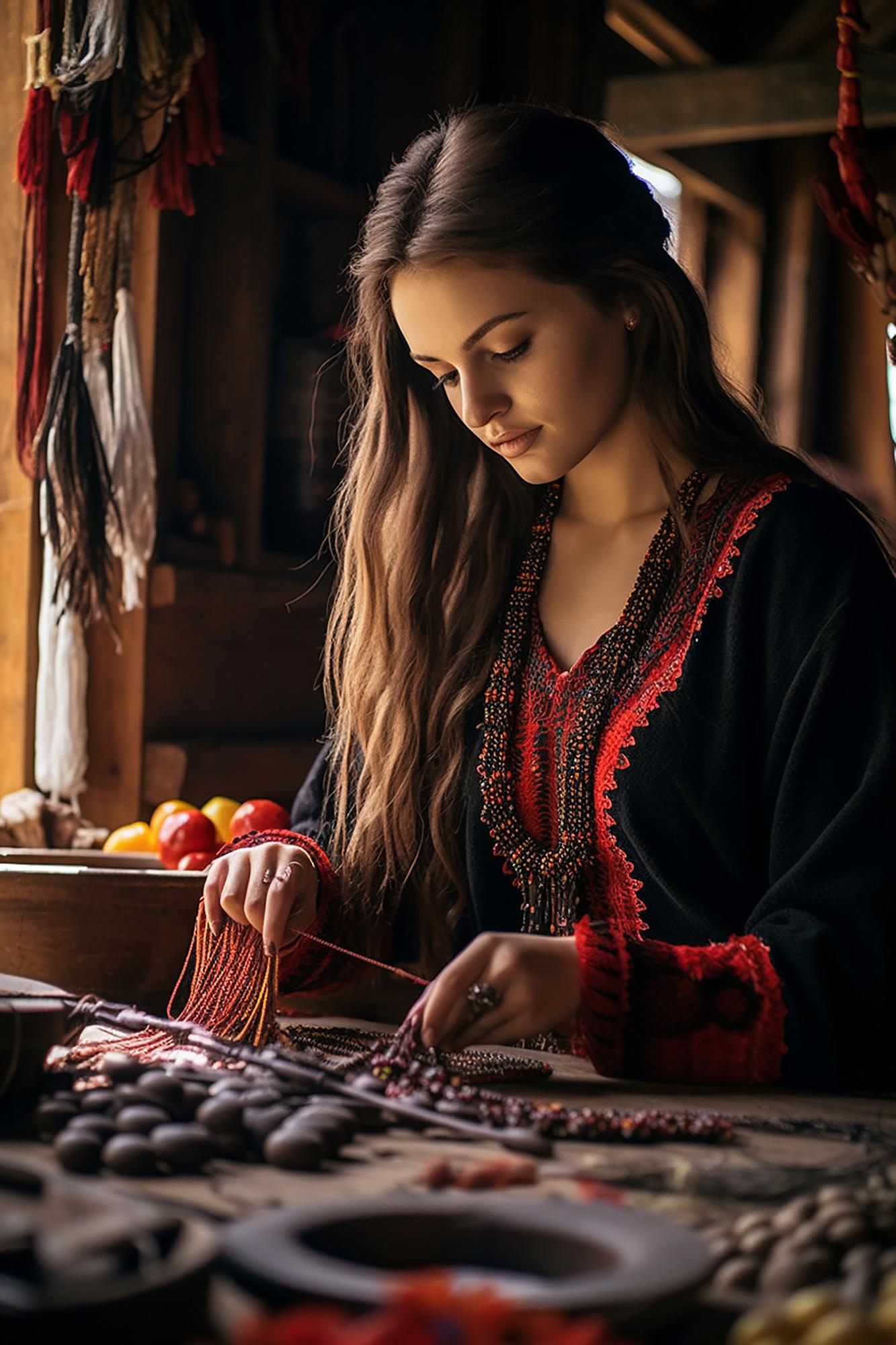 Portrait of Ania, lead embroiderer